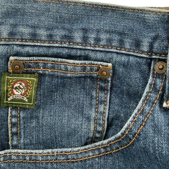 Cinch UP Jeans Men's Size 40X34 Straight Leg High Rise Medium Wash Pockets Denim - Picture 8 of 12